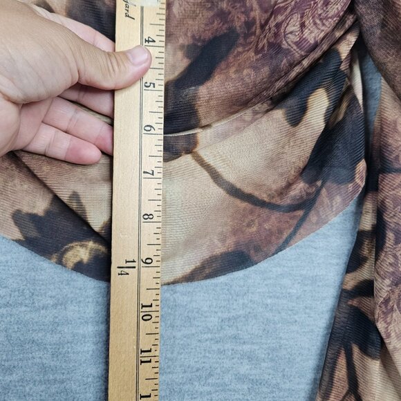 Urban Outfitters Silence + Noise Bella Off the shoulder Mesh Cropped Top Sz S - Picture 8 of 10